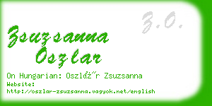 zsuzsanna oszlar business card